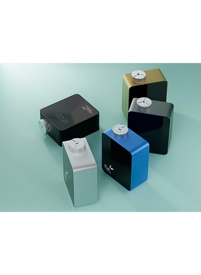 Fresh Sense Premium Mini Smart Aroma Oil Diffuser - 180ml Capacity - 100 sqm Coverage - Luxury Black Aluminum - WiFi & Bluetooth App Control for Home, Office, Luxury Hotels & Spas - Image 4